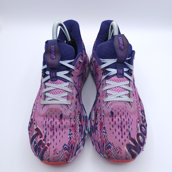 ASICS Noosa Tri 14 Shoes Womenss 10 Purple Pink Red Tropical Running 1012B208 - Picture 9 of 12